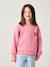 Sweat fille motif imprimé corail+pivoine+vanille+violet 4 - vertbaudet enfant 