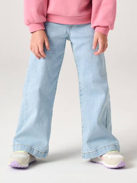 Jean tregging fille large bleu clair+bleu moyen+denim gris 1 - vertbaudet enfant 