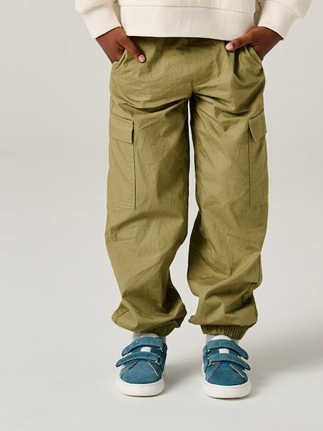 Pantalon cargo léger beige+olive 7 - vertbaudet enfant 