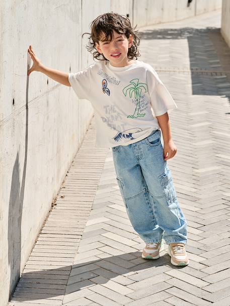 T-shirt manches courtes surf écru 5 - vertbaudet enfant 