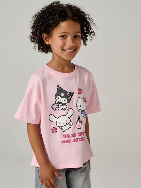 T-shirt manches courtes Hello Kitty rose pâle 2 - vertbaudet enfant 