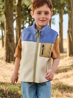 -Gilet garçon sans manches en sherpa