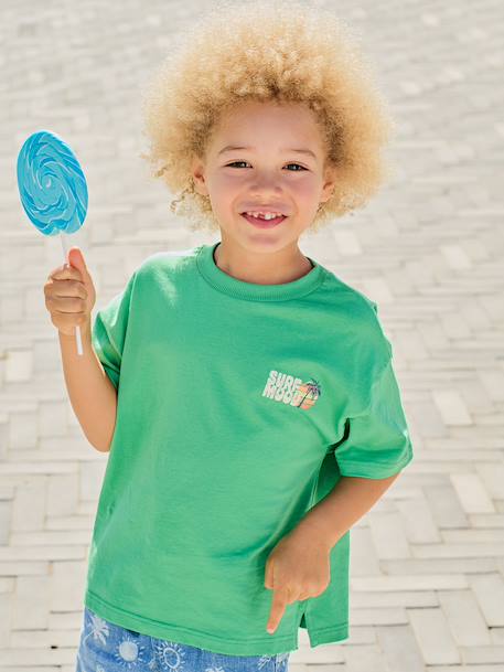 T-shirt garçon manches courtes vert 2 - vertbaudet enfant 