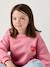 Sweat fille motif imprimé corail+pivoine+vanille+violet 5 - vertbaudet enfant 