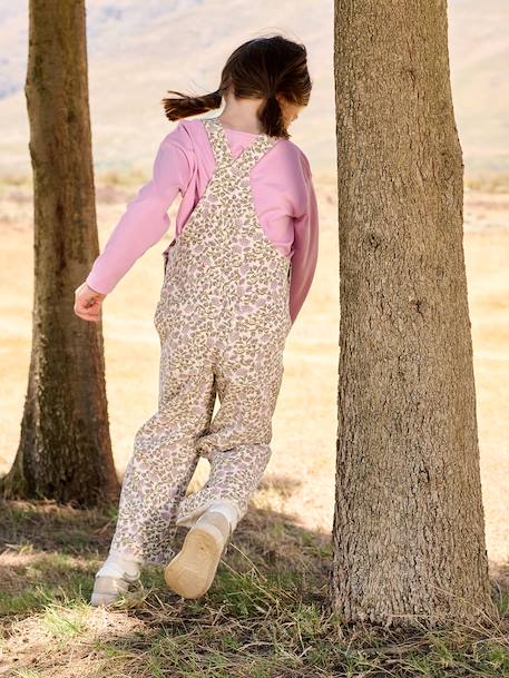 Salopette fille imprimée fleurs écru 7 - vertbaudet enfant 
