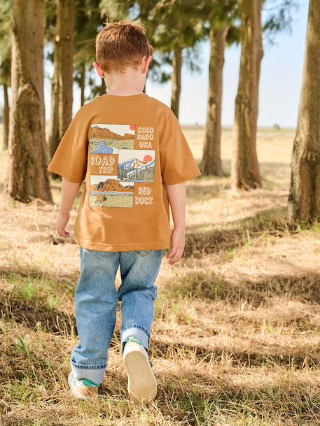 T-shirt à motif manches courtes garçon orange 1 - vertbaudet enfant 