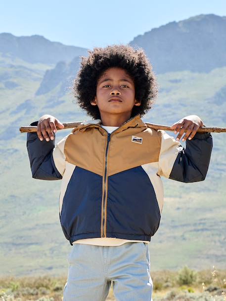 Coupe vent garçon doublé sherpa noix de pécan 1 - vertbaudet enfant 