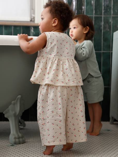 Ensemble top pantalon large bébé écru 10 - vertbaudet enfant 