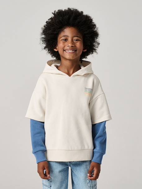 Sweat garçon double manche écru 6 - vertbaudet enfant 
