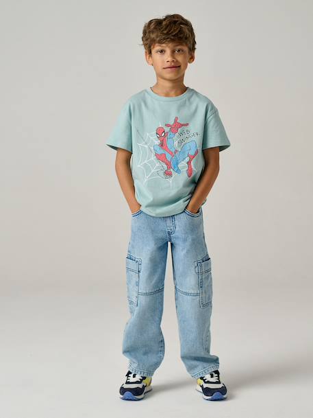T-shirt Spiderman bleu grisé 5 - vertbaudet enfant 