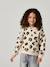 Sweat fille motifs fantaisie Beige imprimé+blanc imprimé+rose+vanille 1 - vertbaudet enfant 