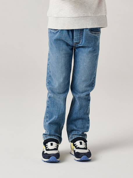Jean garçon indestructible droit relax facile à enfiler denim brut+denim gris+double stone+stone 17 - vertbaudet enfant 