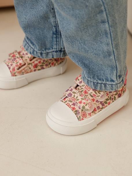 Baskets scratchées bébé rayé bleu+rose imprimé 10 - vertbaudet enfant 