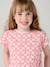 T-shirt fille imprimé noeud fantaisie manches courtes blanc+lavande+rose 8 - vertbaudet enfant 
