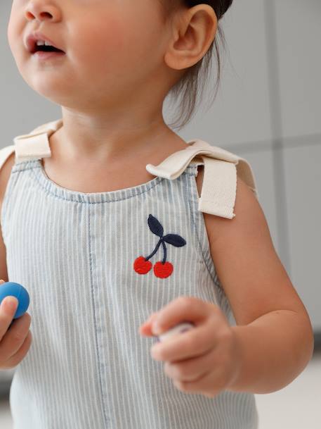 Combishort bébé fille coton rayé bleu 7 - vertbaudet enfant 