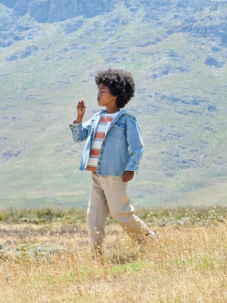 Chemise garçon en denim double stone 7 - vertbaudet enfant 