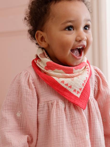 Ensemble bébé blouse et foulard rose 1 - vertbaudet enfant 
