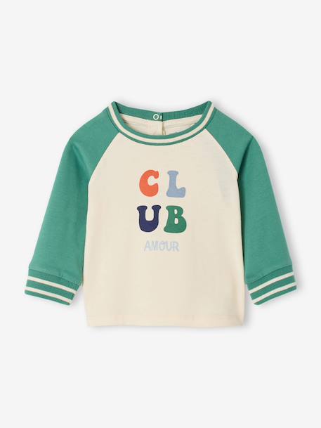 T-shirt  bébé 'cool baby' manches longues moutarde+vert 5 - vertbaudet enfant 