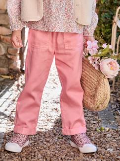 -Pantalon fille style paperbag Lyocell fluide 