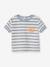 Ensemble bébé tee-shirt + short en éponge bleu grisé+rayé bleu+taupe 11 - vertbaudet enfant 