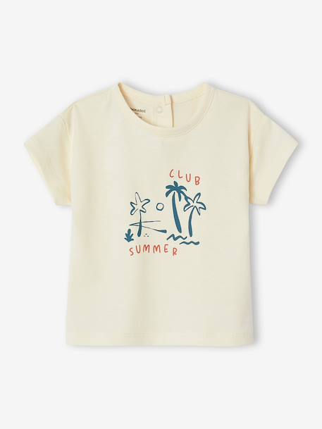 Lot 2 t-shirts manches courtes bébé écru 3 - vertbaudet enfant 
