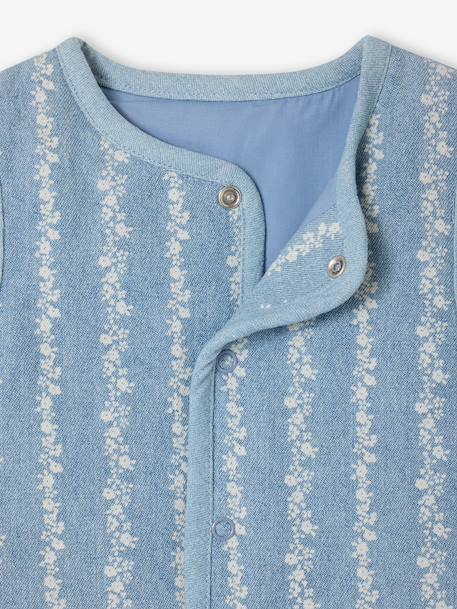 Gilet bébé sans manche denim fleurs stone 4 - vertbaudet enfant 