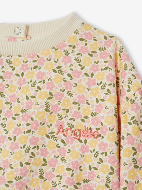 Sweat bébé en molleton imprimé vanille 3 - vertbaudet enfant 