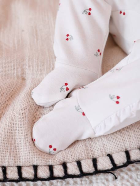 Pyjama Naissance fille cerise écru 2 - vertbaudet enfant 