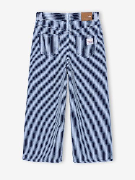 Pantalon large fille rayé rayé bleu 4 - vertbaudet enfant 