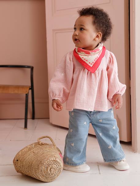 Ensemble bébé blouse et foulard rose 9 - vertbaudet enfant 