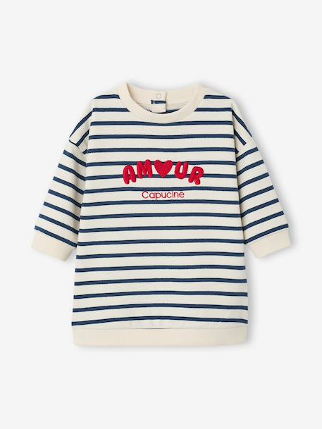Ensemble bébé robe legging personnalisable rayé marine 4 - vertbaudet enfant 