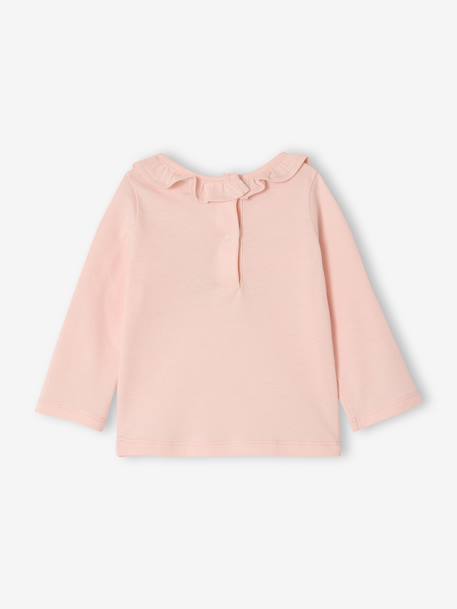 Lot 2 T-shirt manches longues collerette rose pâle 5 - vertbaudet enfant 