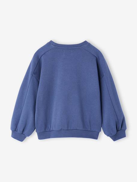 Sweat fille motif fantaisie écru+gris chiné+indigo 11 - vertbaudet enfant 