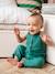 Combinaison longue bébé gaze de coton vert émeraude 1 - vertbaudet enfant 