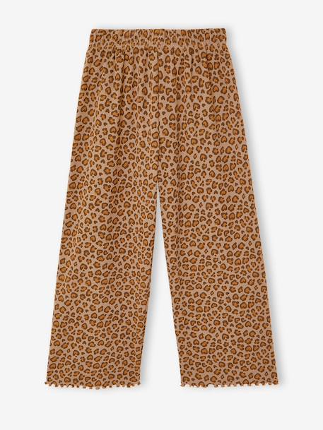 Legging fille en maille côtelé beige+blanc imprimé+écru 2 - vertbaudet enfant 