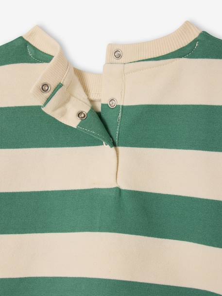 Sweat bébé manches longues rayés rayé vert 3 - vertbaudet enfant 