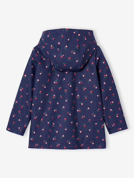 Ciré fille à capuche imprimé marine+multicolore+vanille 3 - vertbaudet enfant 