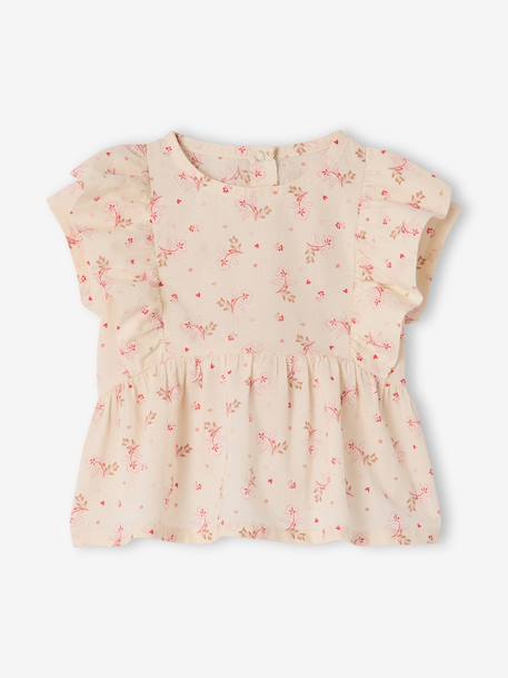 Ensemble short blouse bébé fille écru 2 - vertbaudet enfant 