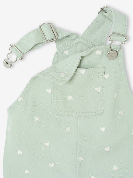Ensemble salopette T-shirt bébé cœur vert d'eau 10 - vertbaudet enfant 