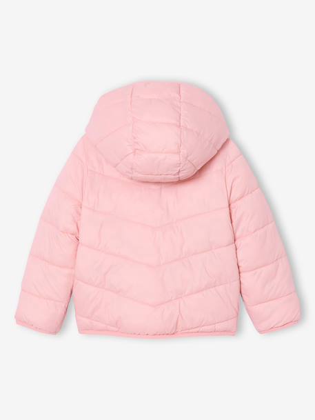 Doudoune fille légère réversible anthracite+rose pâle 12 - vertbaudet enfant 