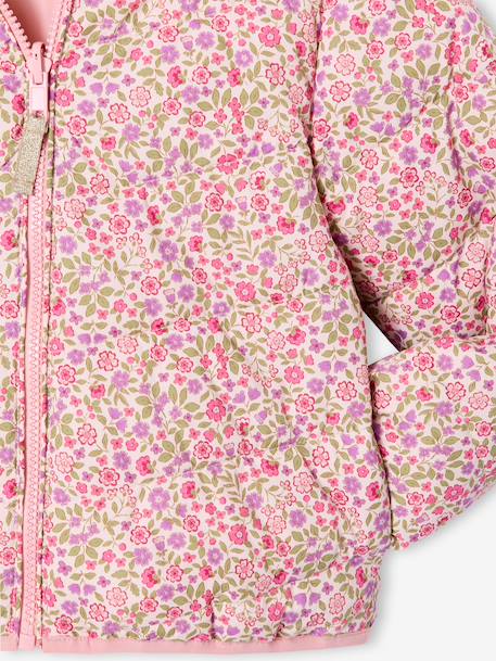 Doudoune fille légère réversible anthracite+rose pâle 13 - vertbaudet enfant 