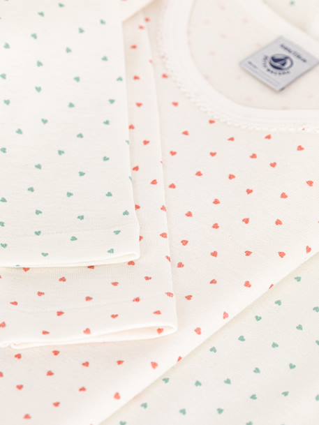 Lot 2 tee-shirts manches longues Petit Bateau blanc 3 - vertbaudet enfant 