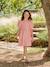 Robe fille Vichy noeuds dos corail 1 - vertbaudet enfant 