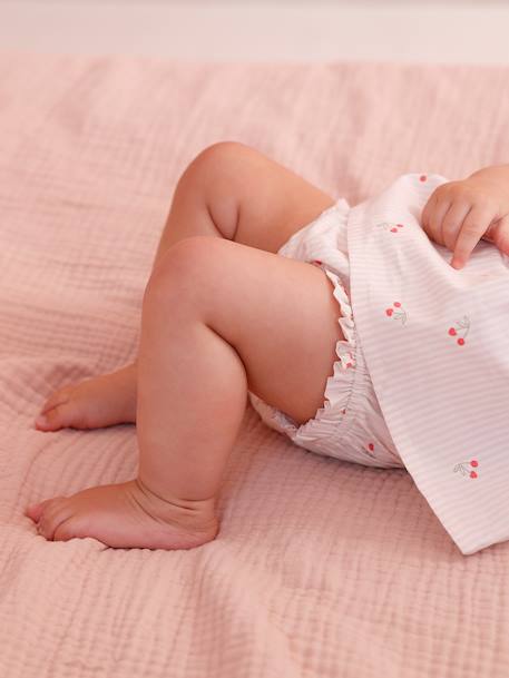 Ensemble 3 pièces short t-shirt bandeau écru 11 - vertbaudet enfant 
