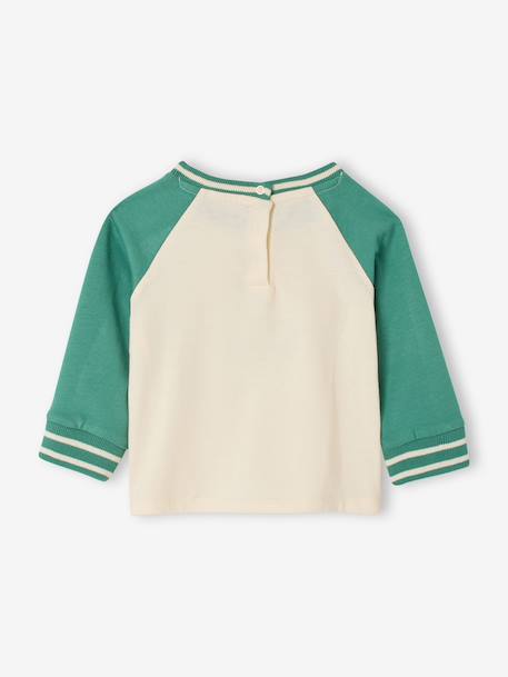 T-shirt  bébé 'cool baby' manches longues moutarde+vert 7 - vertbaudet enfant 