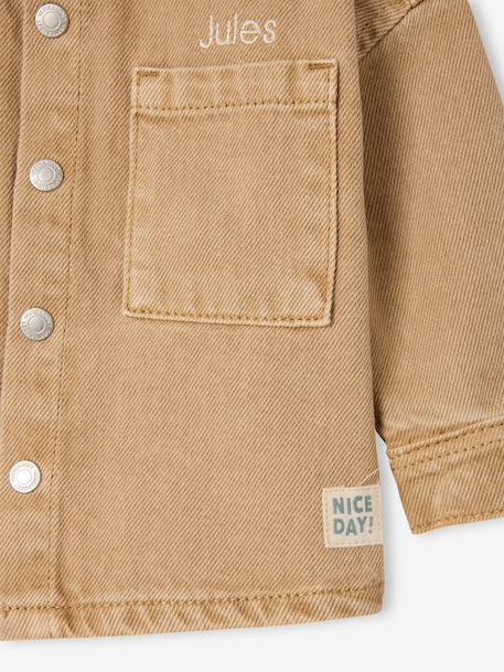 Surchemise bébé pressionnée sable+taupe 13 - vertbaudet enfant 