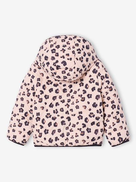 Doudoune fille légère réversible anthracite+rose pâle 2 - vertbaudet enfant 