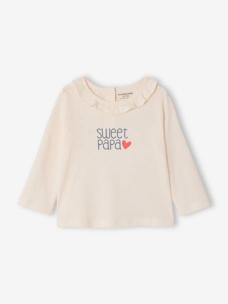 Lot 2 T-shirt manches longues collerette rose pâle 3 - vertbaudet enfant 