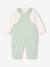 Ensemble salopette T-shirt bébé cœur vert d'eau 6 - vertbaudet enfant 