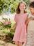 Robe fille Vichy noeuds dos corail 5 - vertbaudet enfant 